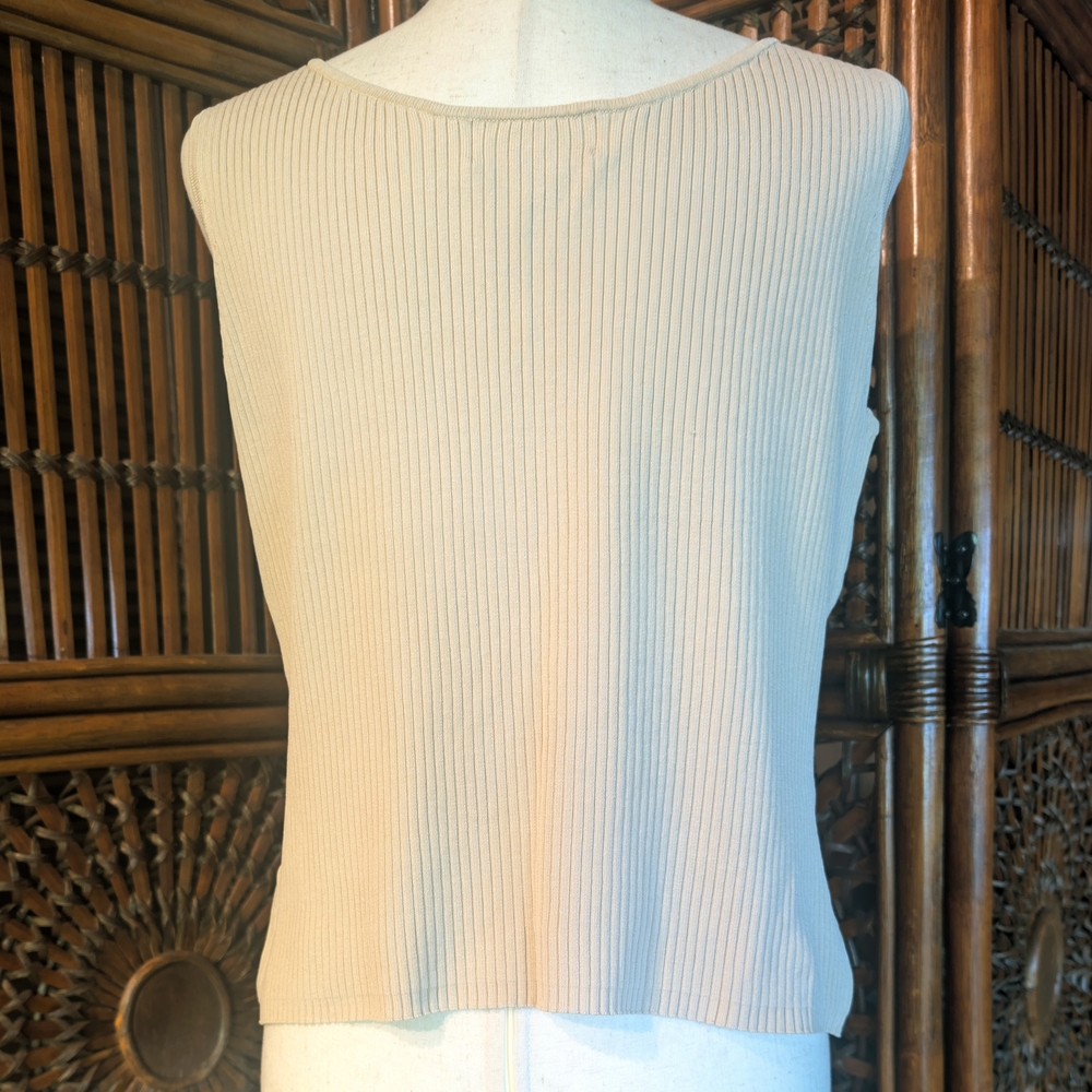 AUGUST SILK - Ribbed Knit Tank - VTG - XL - Picture 5 of 8